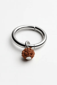 Rudraksh Aura– Silver Divine Edition Silver Earring for Men