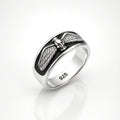 Alpha Energy — 925 Pure Silver Black Stone Rings for Men Who Rule Without Words