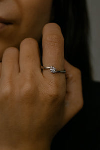 Starlit Grace — 925 Silver Cluster Diamond Rings for Radiant Brilliance