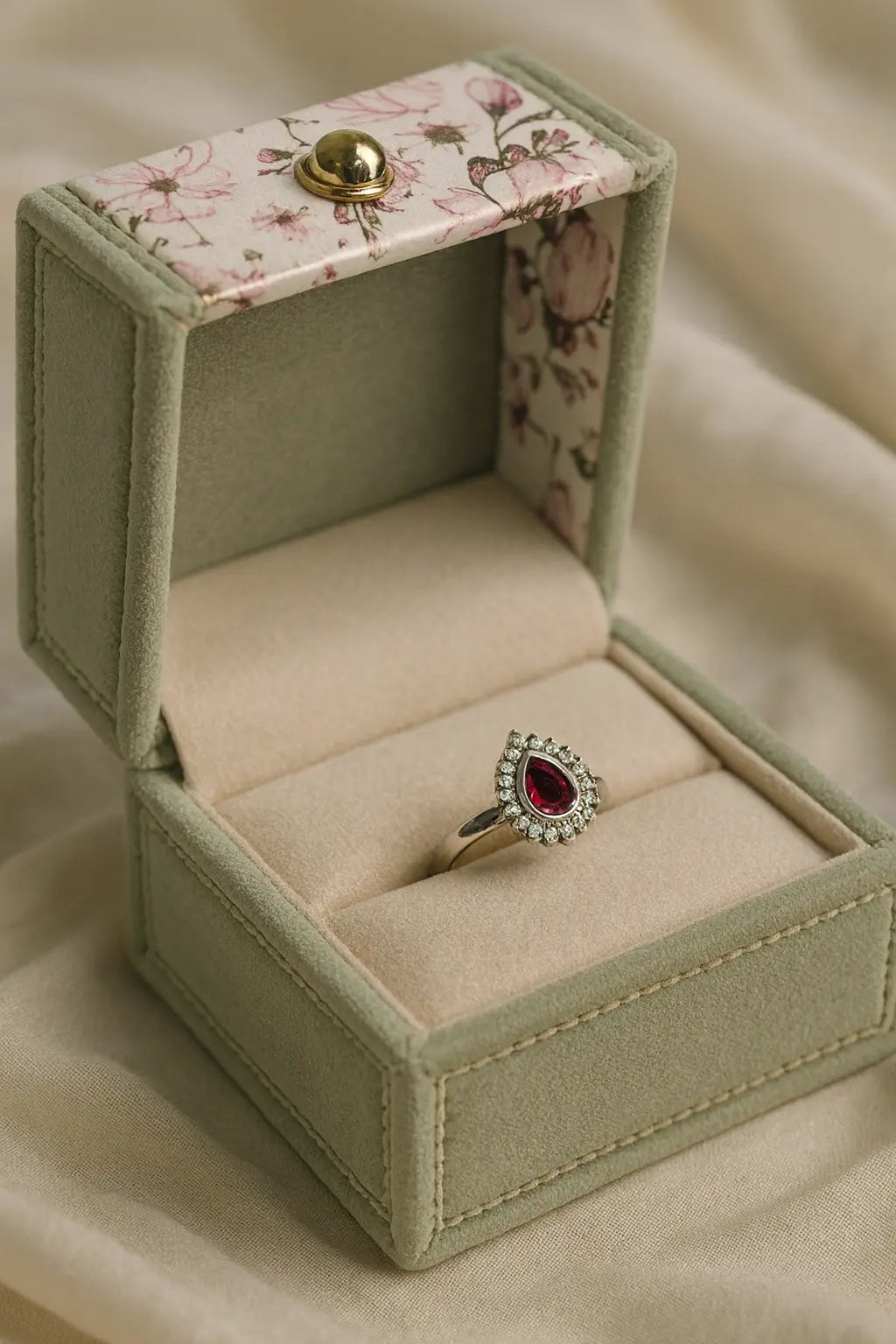 The Majestic Crimson Teardrop — 925 Silver Ruby Rings for Unforgettable Moments