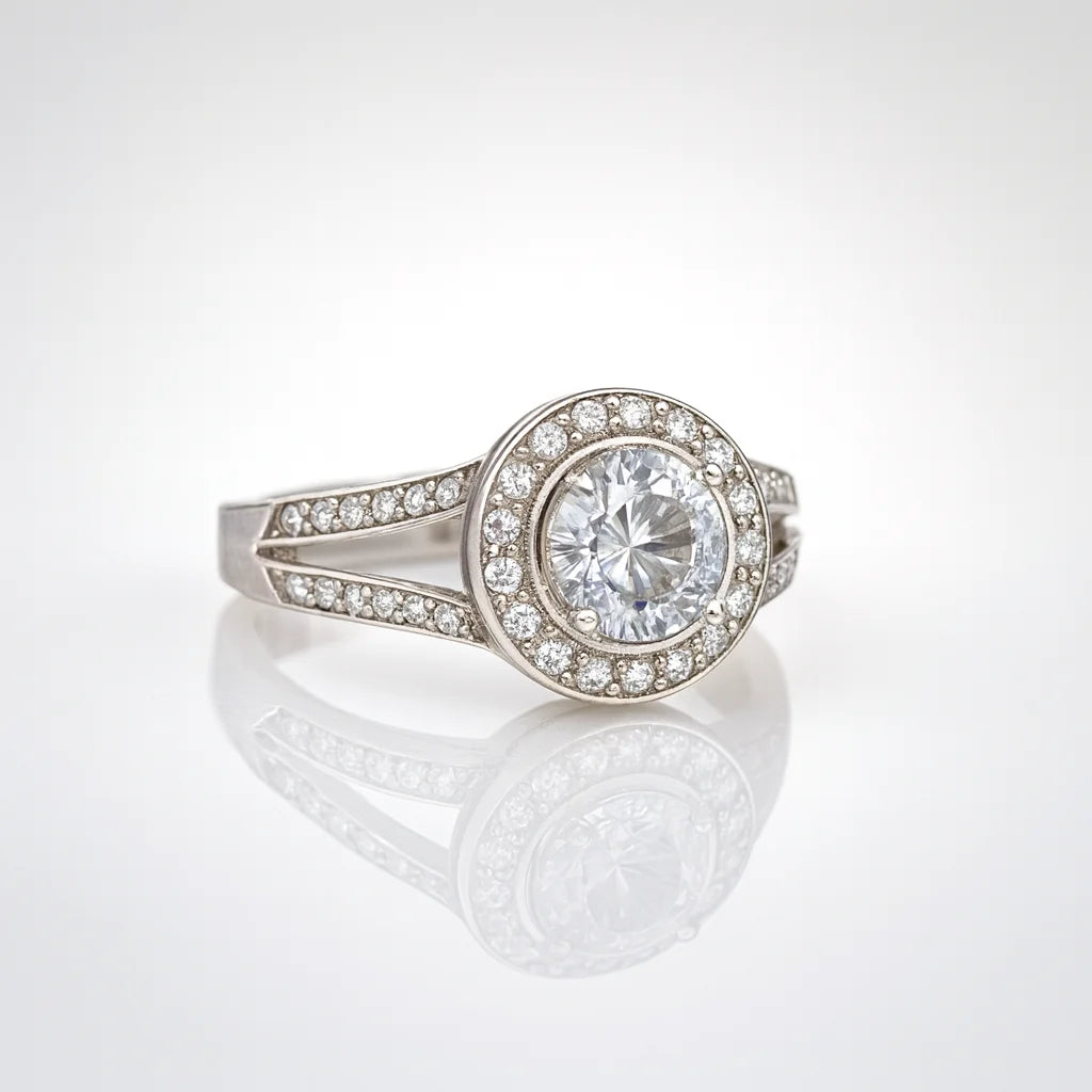 Starlit Blaze — 925 Silver Solitaire Rings for Radiant Elegance