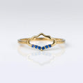 Celestial Crest Sapphire Glow — 925 Silver Sapphire Rings for Dreams That Rise Higher