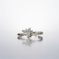 Dawn Petal Serenade — 925 Silver Diamond Rings for Love in Gentle Bloom