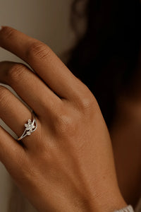 Snowflake Dawn Elegance — 925 Silver Diamond Rings for Moments That Gently Transform
