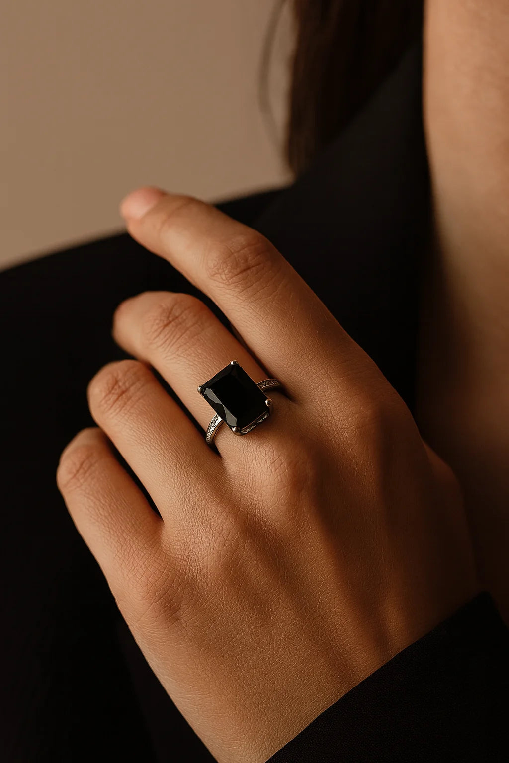 Midnight Heirloom Mirage — 925 Silver Sapphire Diamond Rings for Secret Royalty