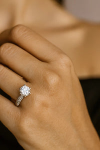 Glacial Brilliance — 925 Silver Solitaire Rings for Icy Elegance