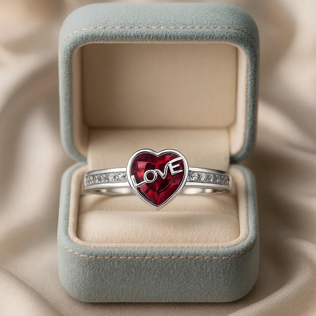 Heartfelt Passion — 925 Silver Ruby Rings for Unforgettable Love