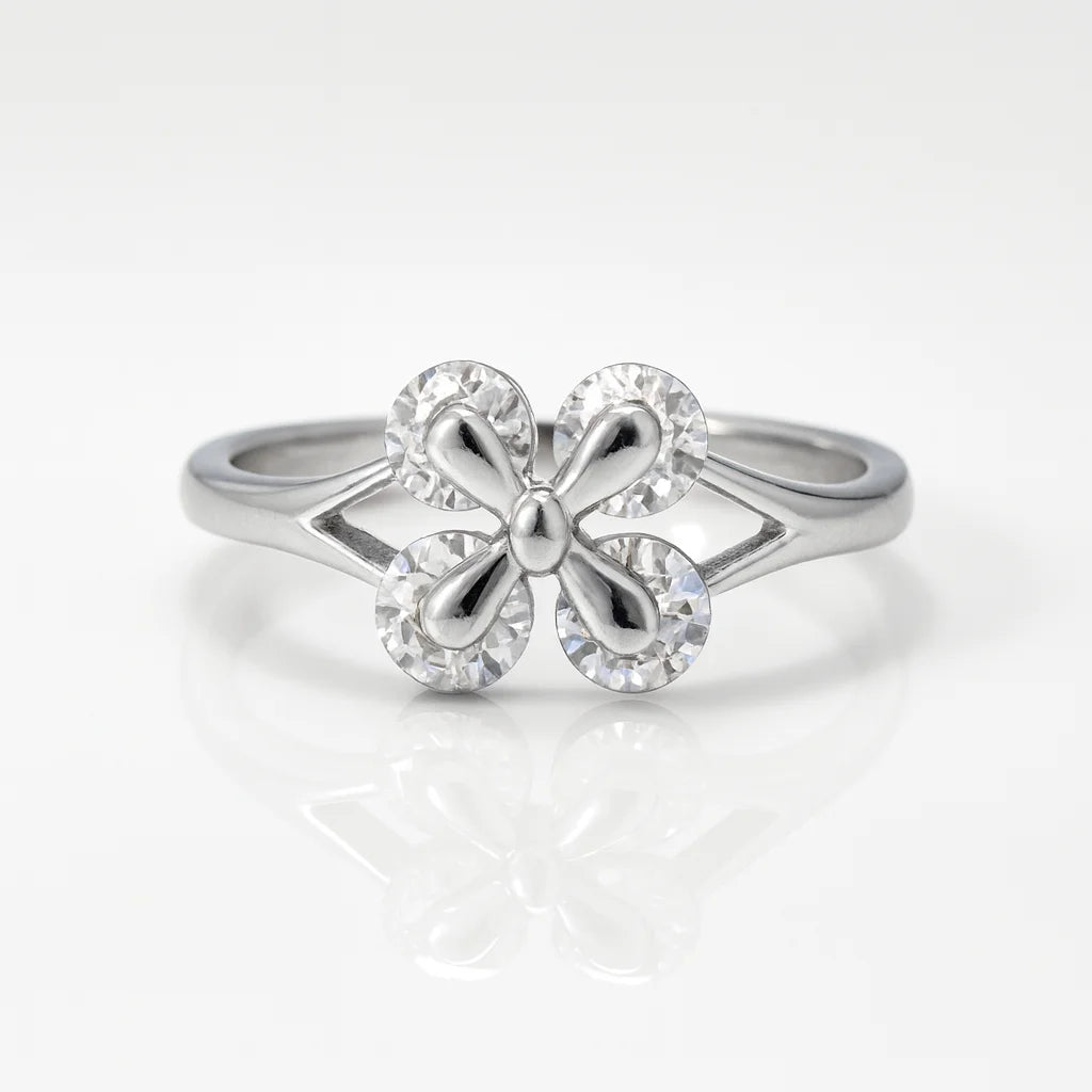 Celestial Blossom — 925 Silver Diamond Rings for Radiant Elegance