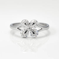 Celestial Blossom — 925 Silver Diamond Rings for Radiant Elegance