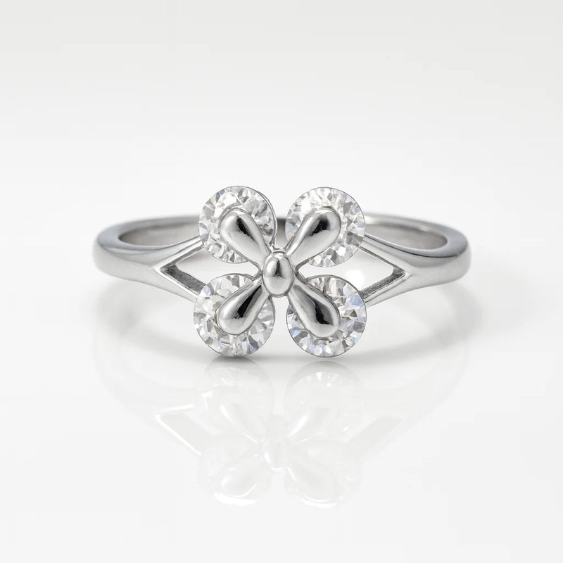 Celestial Blossom — 925 Silver Diamond Rings for Radiant Elegance