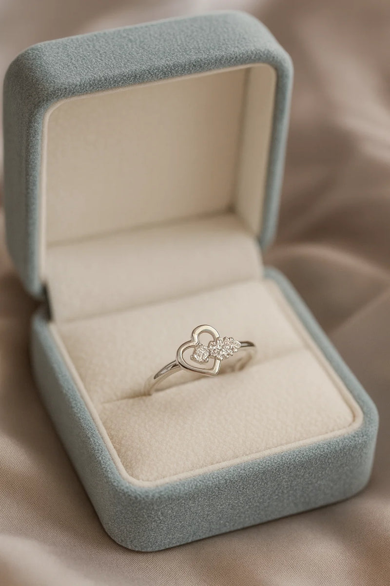Whispering Heart Muse — 925 Silver Diamond Rings for Loves That Start Softly