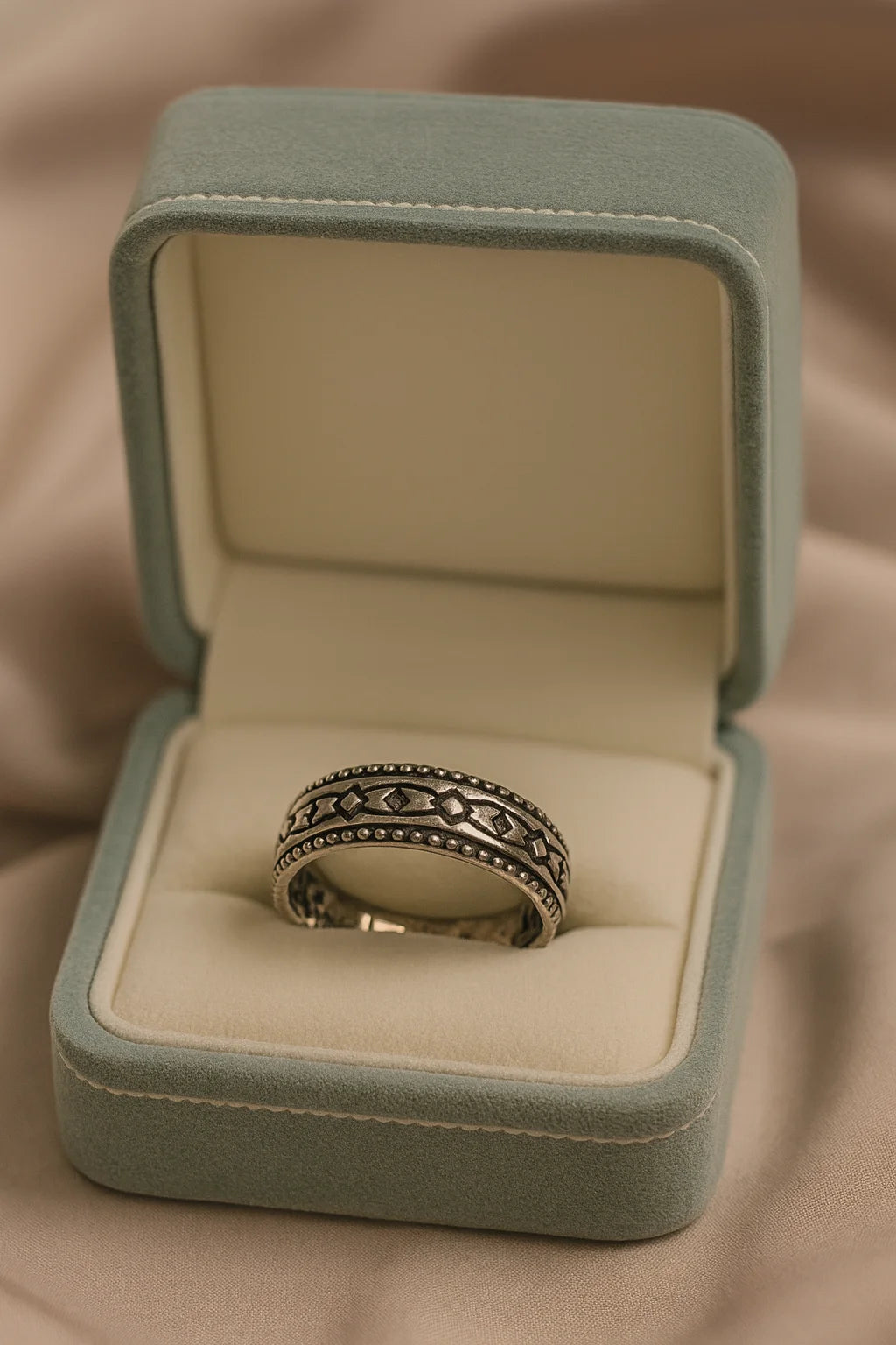 Echoes of Valor — Oxidised 925 Silver Patterned Rings for Fearless Hearts