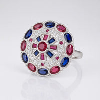 Majestic Mosaic — 925 Silver Rings for a Symphony of Colors