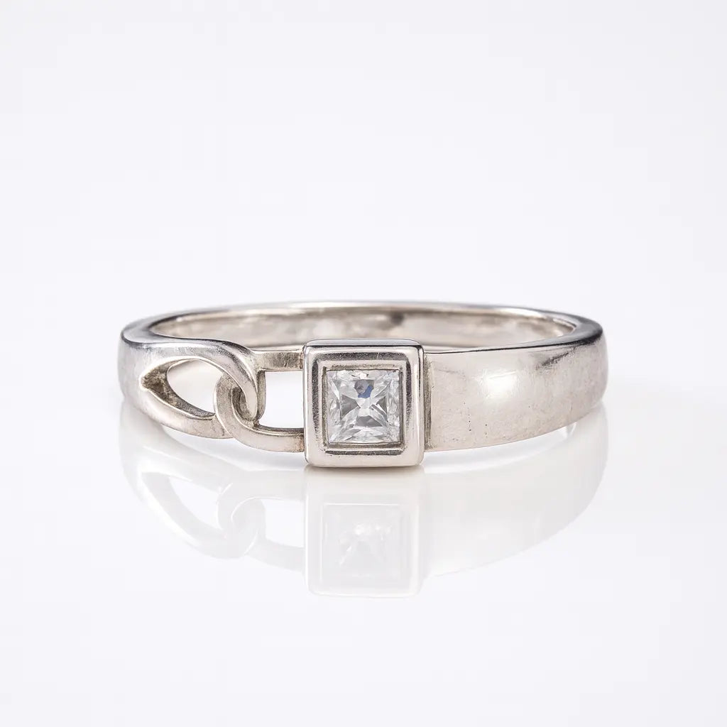 Crystal Bonds — 925 Silver Solitaire Rings Symbolizing Unbreakable Connections