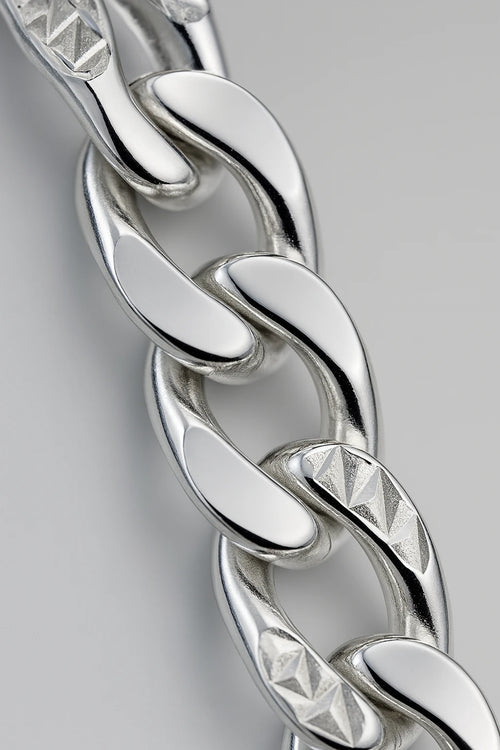 Hammered Premium Silver Cuban Link Bracelet for Men – Textured Heavy Style Bracelet