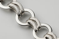 Heritage Weave Silver Bracelet – Textured Rope & Polished Link Fusion for Elevated Masculine Style