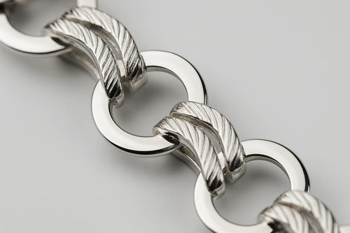 Heritage Weave Silver Bracelet – Textured Rope & Polished Link Fusion for Elevated Masculine Style