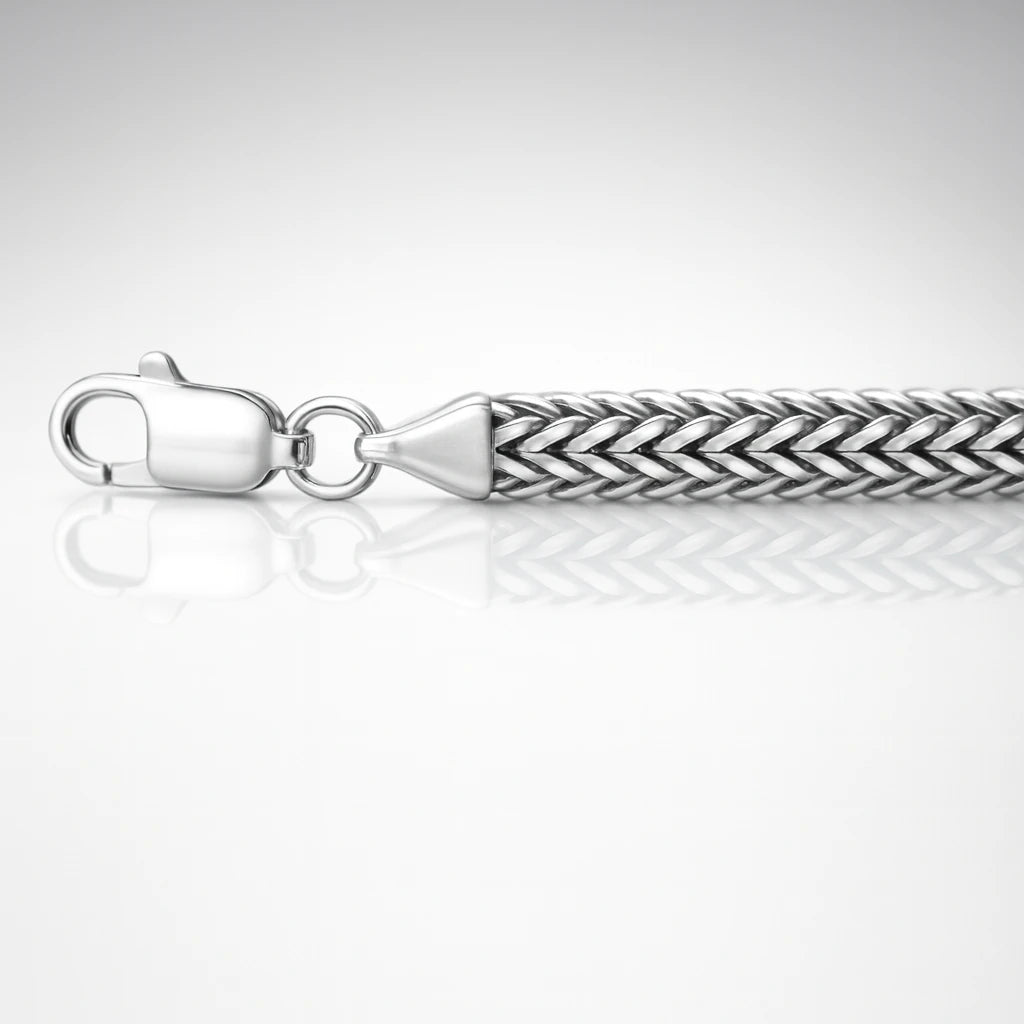 Men’s Classic Premium Silver Woven Bracelet – Minimalist Everyday Accessory