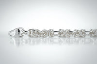 Imperial Knot-Link Silver Bracelet – Handwoven Detailing for Bold, Refined Masculine Style