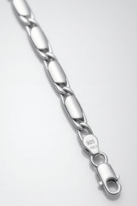 Premium Silver Men’s Link Bracelet – Minimal Elegant Design