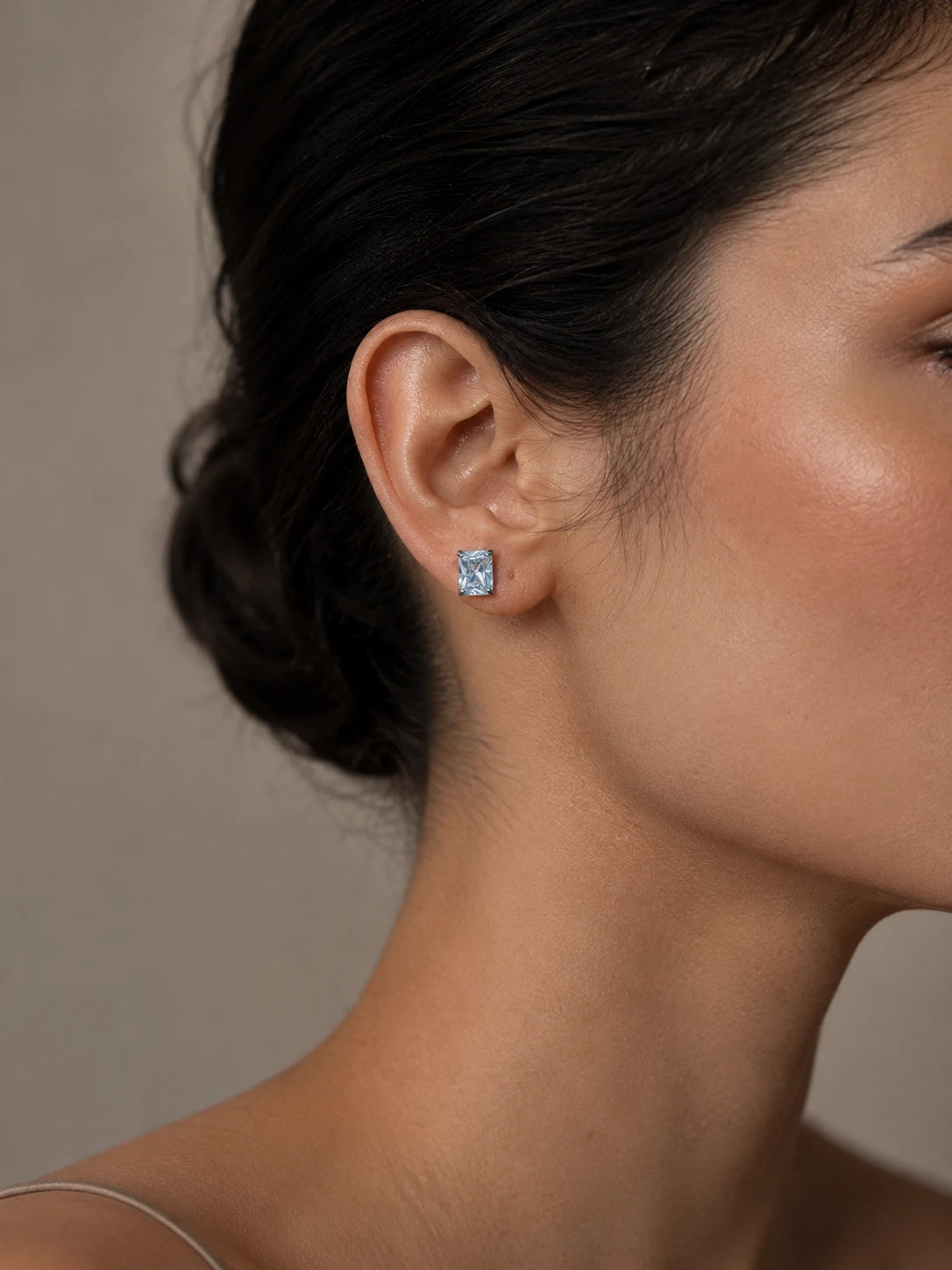 Radiant Serenity: Sky Blue Topaz Silver Earrings