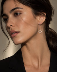 Wings of Charm: Dazzling Silver Butterfly Drop Earrings