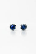 Emerald Radiance: Majestic Oxidised Silver Stud Earrings
