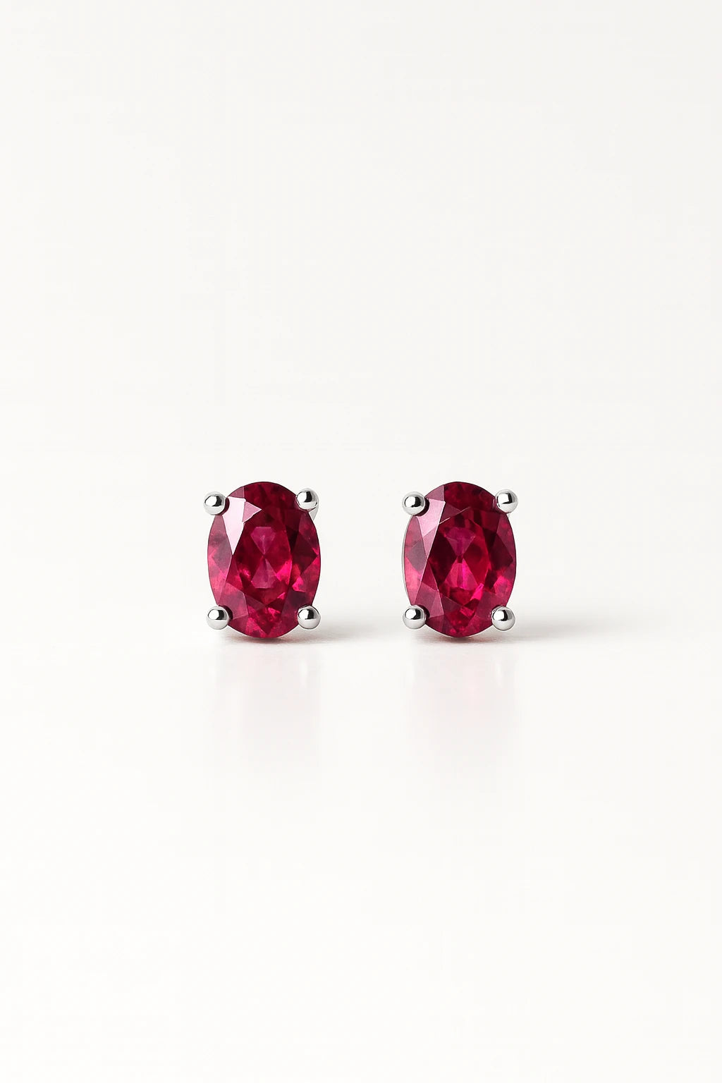 Radiant Allure: Captivating Oxidised Silver with Ruby Earrings