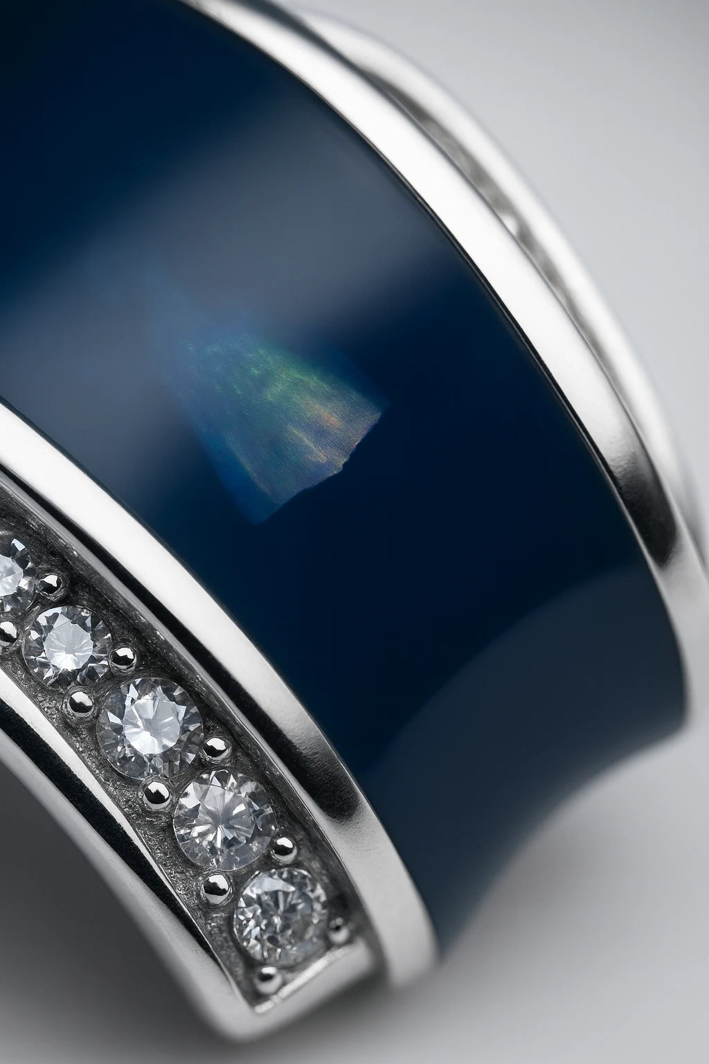 Azure Dream: Captivating Blue Stone Oxidised Silver Stud Earrings