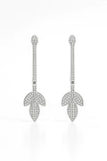 Enchanted Elegance: Delicate Oxidised Silver Leaf Earrings
