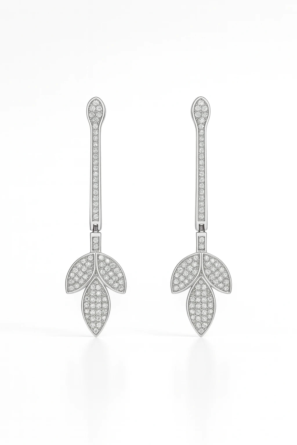 Enchanted Elegance: Delicate Oxidised Silver Leaf Earrings