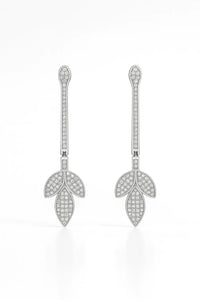 Enchanted Elegance: Delicate Oxidised Silver Leaf Earrings