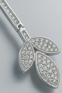 Enchanted Elegance: Delicate Oxidised Silver Leaf Earrings