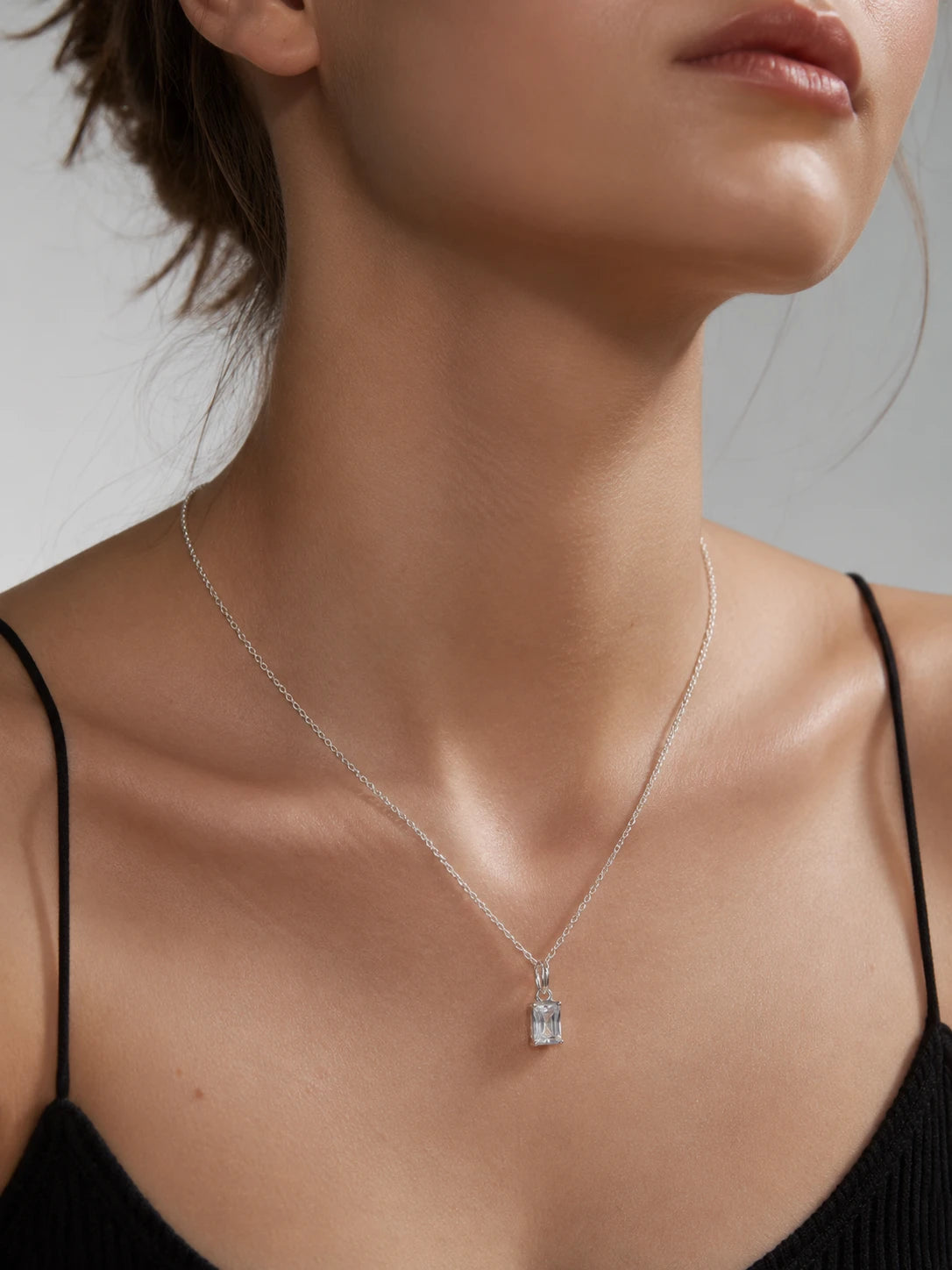 Celestial Elegance: Moonlit in Silver Harmony necklace