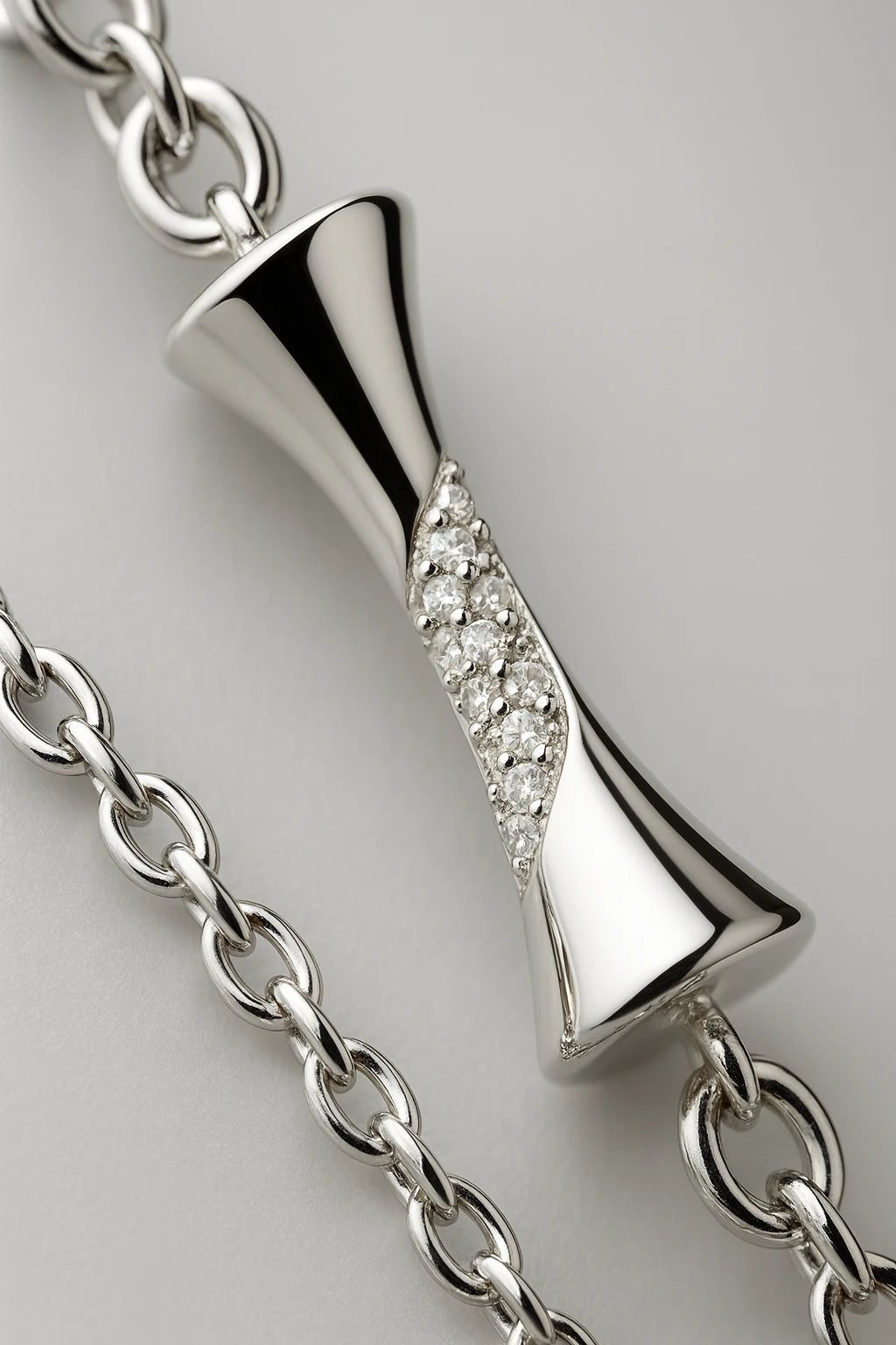 Premium 925 Sterling Silver Pavé Bar Bracelet for Women | Elegant Adjustable Bracelet | Luxury Silver Minimalist Jewelry Gift
