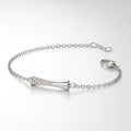 Premium 925 Sterling Silver Pavé Bar Bracelet for Women | Elegant Adjustable Bracelet | Luxury Silver Minimalist Jewelry Gift