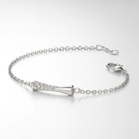 Premium 925 Sterling Silver Pavé Bar Bracelet for Women | Elegant Adjustable Bracelet | Luxury Silver Minimalist Jewelry Gift