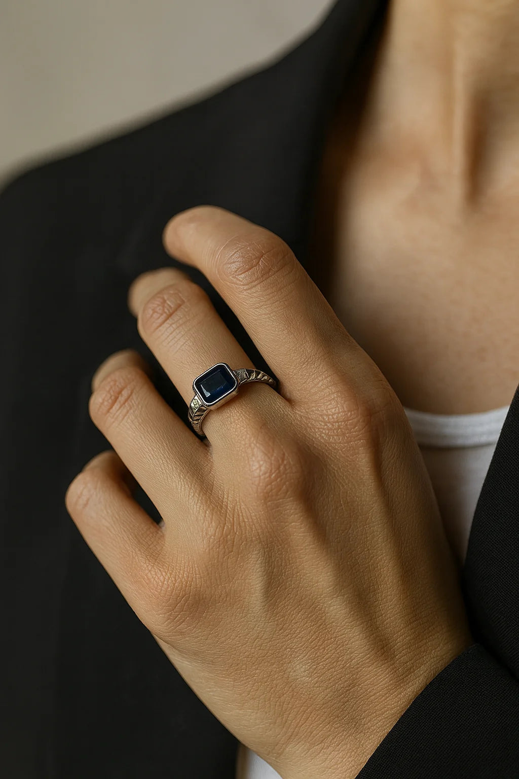 Midnight Majesty — 925 Silver Sapphire Rings for Royal Enchantment