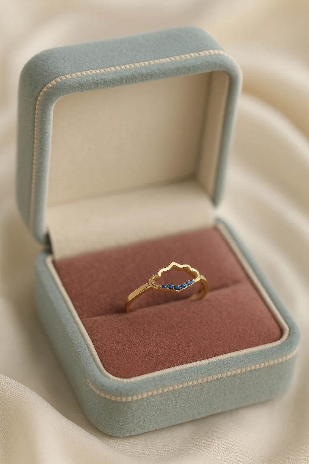 Celestial Crest Sapphire Glow — 925 Silver Sapphire Rings for Dreams That Rise Higher