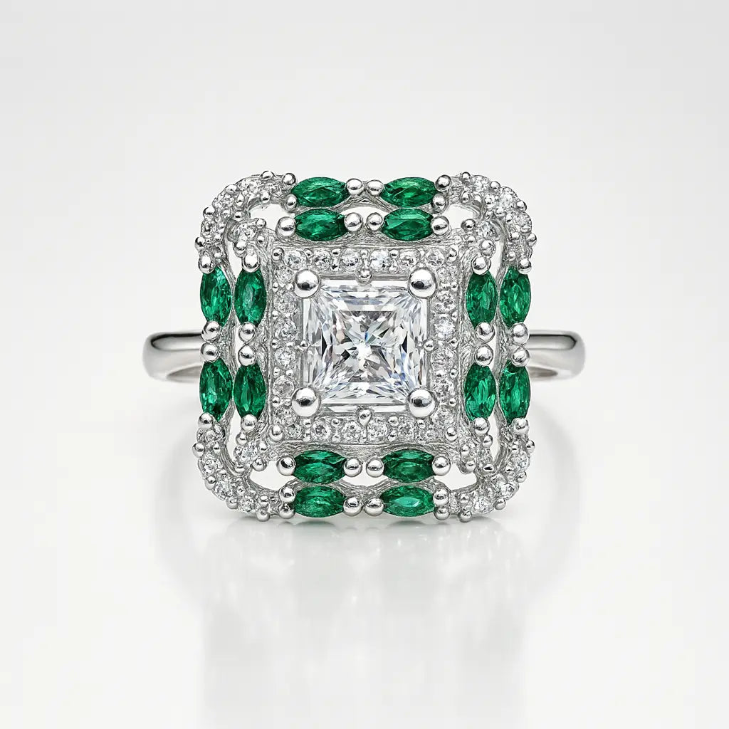 The Emerald Majesty — 925 Silver Rings for Regal Elegance & Timeless Charm