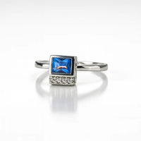 Azure Symphony — 925 Silver Rings with Sapphire Radiance