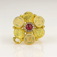 Crimson Fortune Bloom — 925 Silver Ruby Rings for Those Who Wear Their Destiny