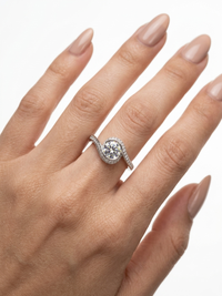 Diamond Rings Infinity Orbit with Round Brilliant Centre