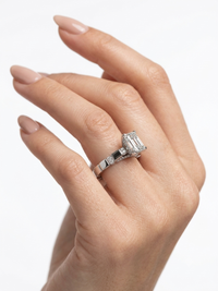 Diamond Rings Celestial V Crown with Baguette Accents