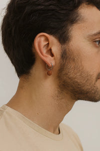 Rudraksh Aura– Silver Divine Edition Silver Earring for Men