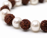 Rudraksha & Pearl Bracelet | Spiritual Healing Jewellery