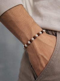 Rudraksha & Pearl Bracelet | Spiritual Healing Jewellery