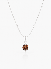 Rudraksh Silver Pendant | 925 Sterling Silver