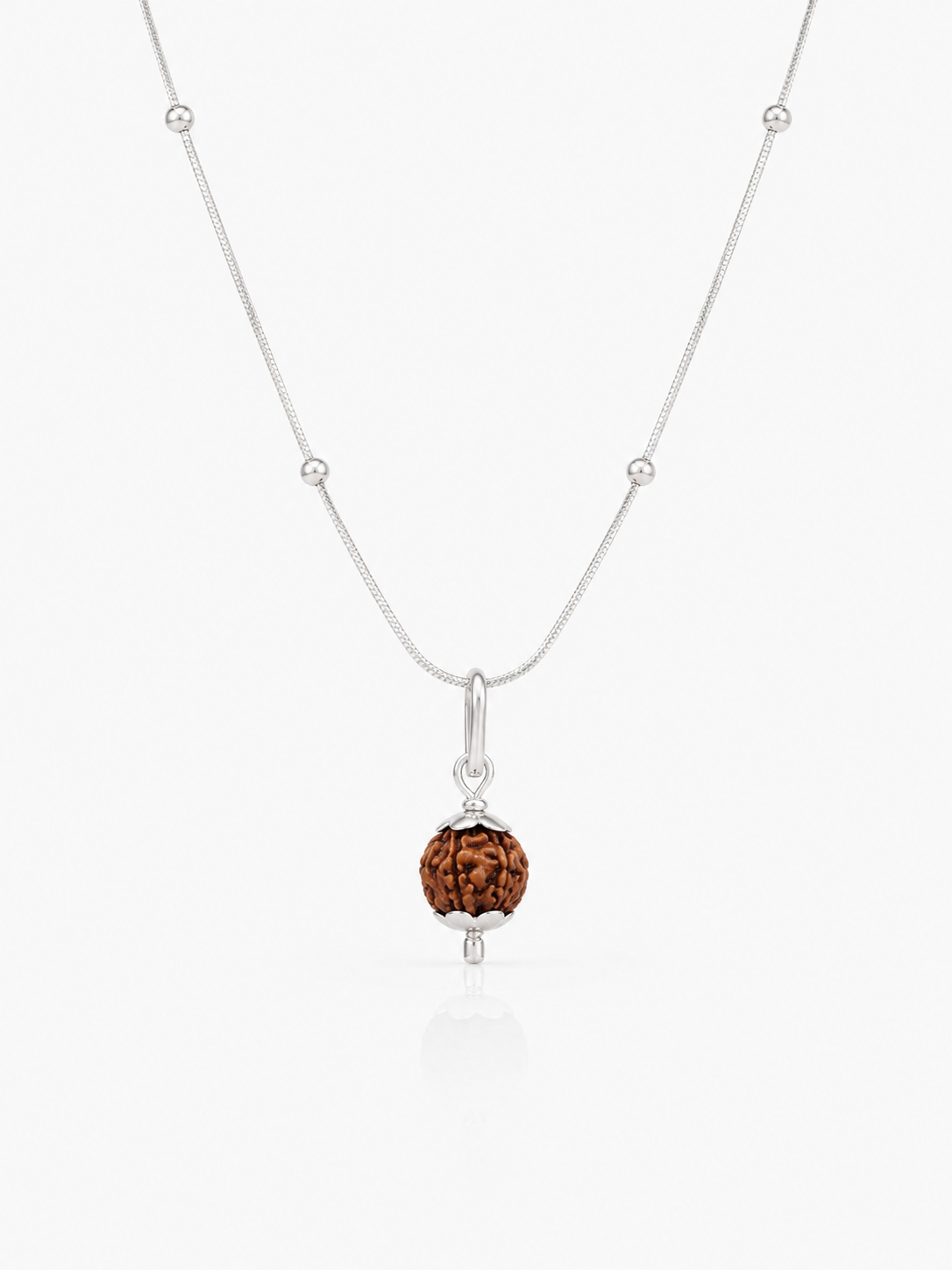 Rudraksh Silver Pendant | 925 Sterling Silver