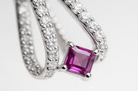 Pink Radiance Geometric 925 Sterling Silver Earrings
